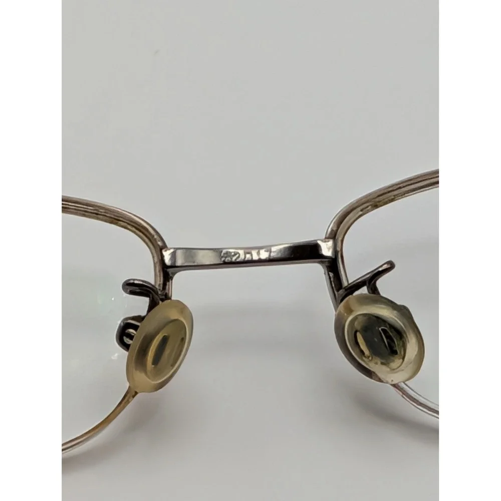 Coach HB 5027B Gunmetal‎ Rectangular Eyeglasses Frames Crystal Logo Temples
